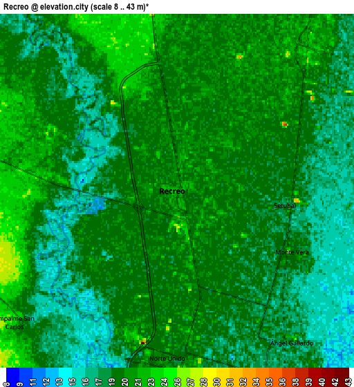 Zoom OUT 2x Recreo, Argentina elevation map