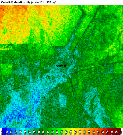 Zoom OUT 2x Quimilí, Argentina elevation map