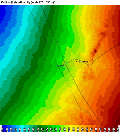 Zoom OUT 2x Quilino, Argentina elevation map