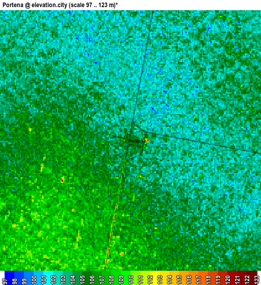 Zoom OUT 2x Porteña, Argentina elevation map