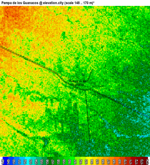 Zoom OUT 2x Pampa de los Guanacos, Argentina elevation map