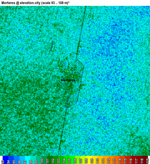 Zoom OUT 2x Morteros, Argentina elevation map