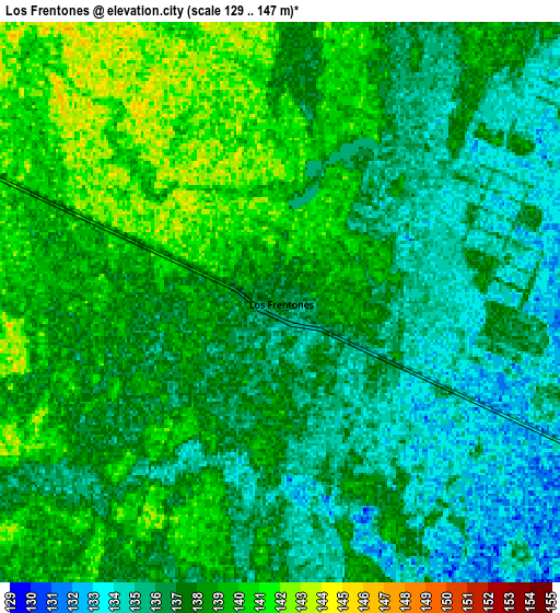 Zoom OUT 2x Los Frentones, Argentina elevation map