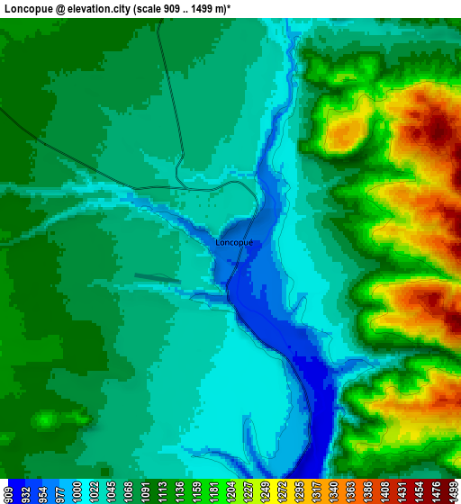 Zoom OUT 2x Loncopué, Argentina elevation map