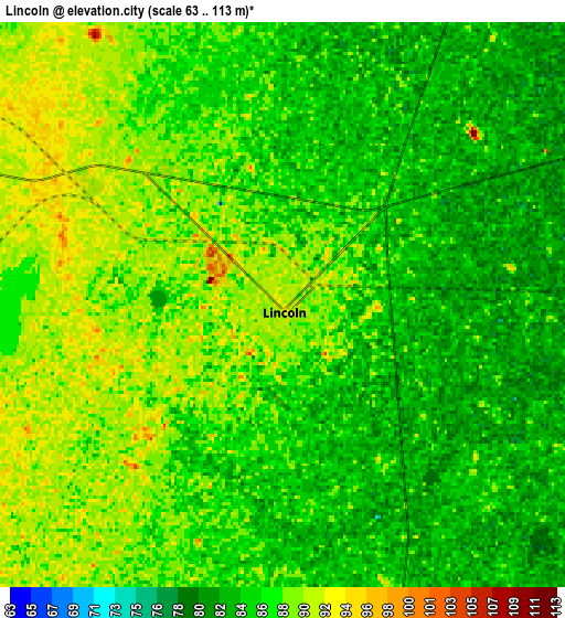 Zoom OUT 2x Lincoln, Argentina elevation map