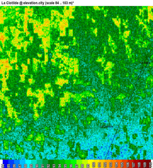 Zoom OUT 2x La Clotilde, Argentina elevation map