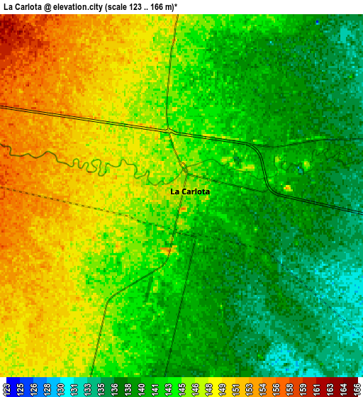 Zoom OUT 2x La Carlota, Argentina elevation map