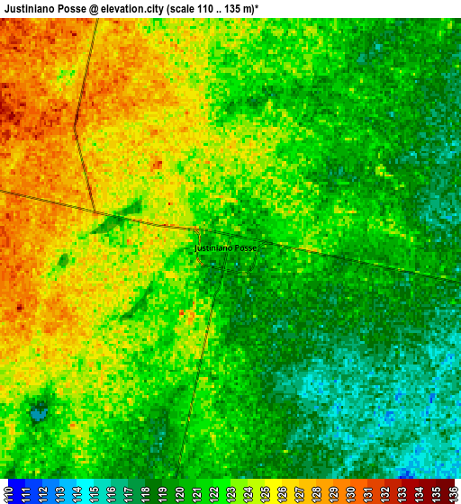 Zoom OUT 2x Justiniano Posse, Argentina elevation map