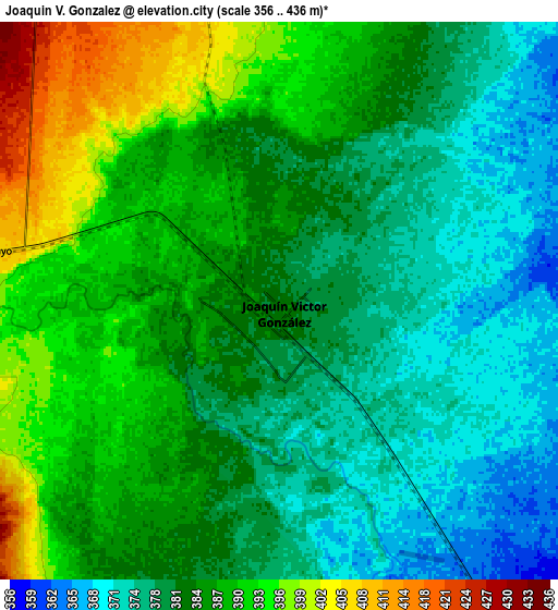 Zoom OUT 2x Joaquín V. González, Argentina elevation map