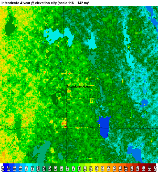 Zoom OUT 2x Intendente Alvear, Argentina elevation map