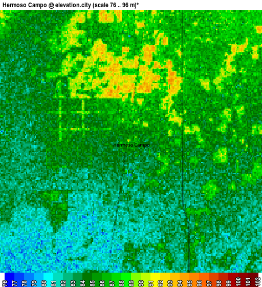 Zoom OUT 2x Hermoso Campo, Argentina elevation map