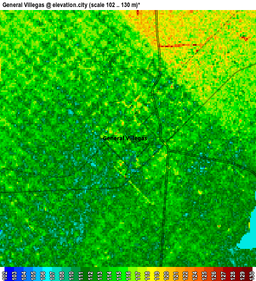 Zoom OUT 2x General Villegas, Argentina elevation map
