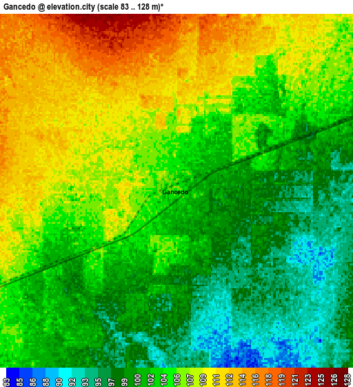 Zoom OUT 2x Gancedo, Argentina elevation map