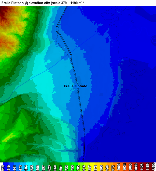 Zoom OUT 2x Fraile Pintado, Argentina elevation map