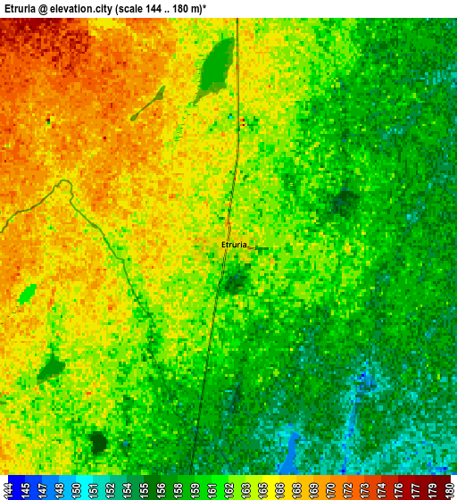 Zoom OUT 2x Etruria, Argentina elevation map