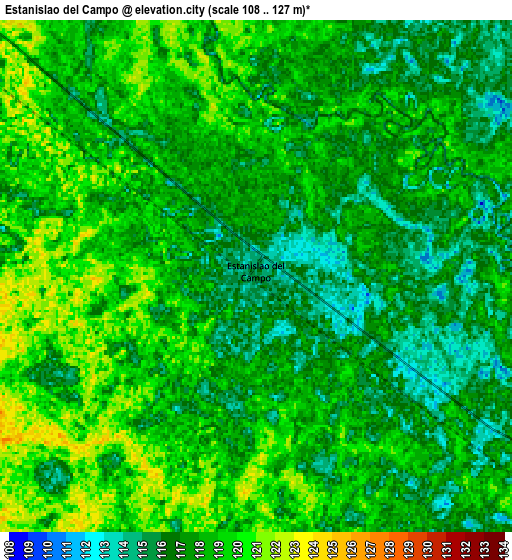 Zoom OUT 2x Estanislao del Campo, Argentina elevation map