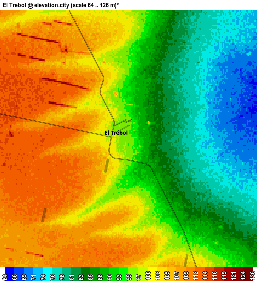 Zoom OUT 2x El Trébol, Argentina elevation map