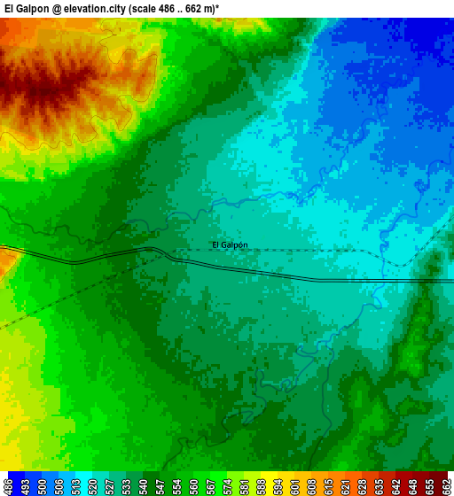 Zoom OUT 2x El Galpón, Argentina elevation map
