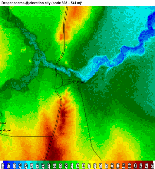 Zoom OUT 2x Despeñaderos, Argentina elevation map