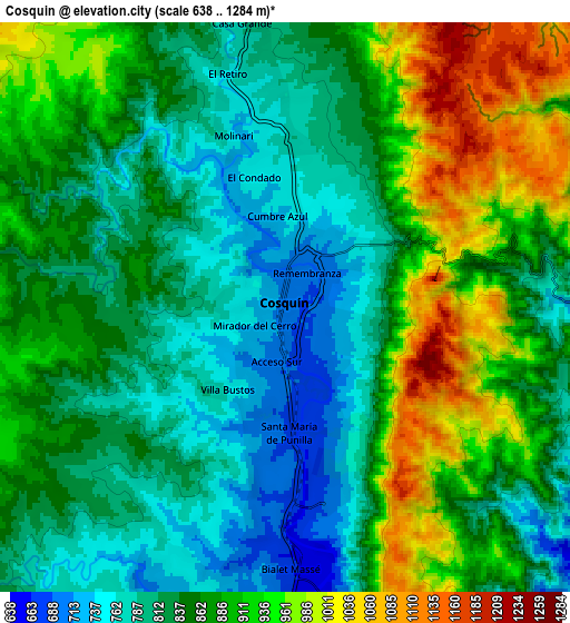 Zoom OUT 2x Cosquín, Argentina elevation map