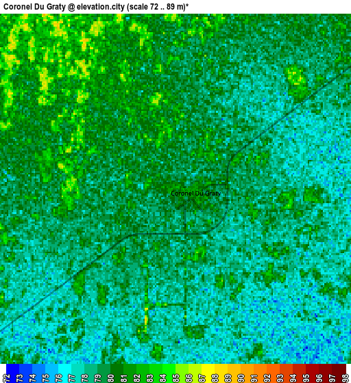Zoom OUT 2x Coronel Du Graty, Argentina elevation map