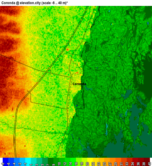 Zoom OUT 2x Coronda, Argentina elevation map