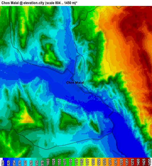 Zoom OUT 2x Chos Malal, Argentina elevation map