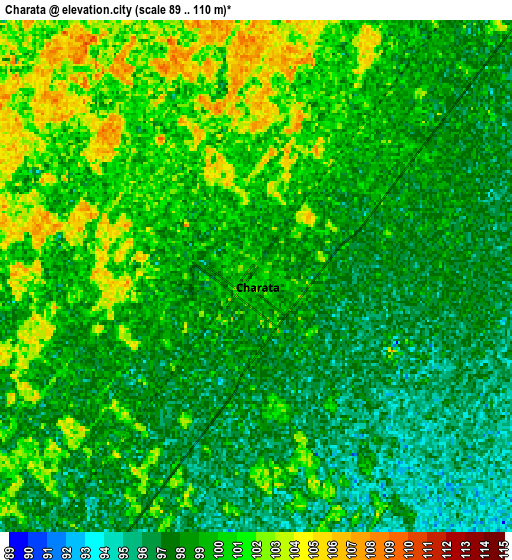 Zoom OUT 2x Charata, Argentina elevation map