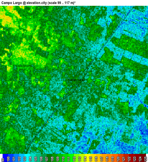 Zoom OUT 2x Campo Largo, Argentina elevation map