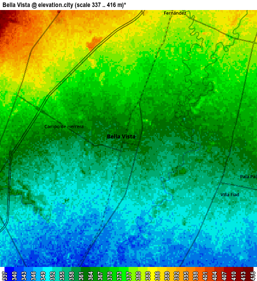 Zoom OUT 2x Bella Vista, Argentina elevation map