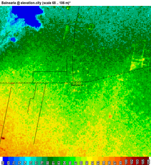 Zoom OUT 2x Balnearia, Argentina elevation map