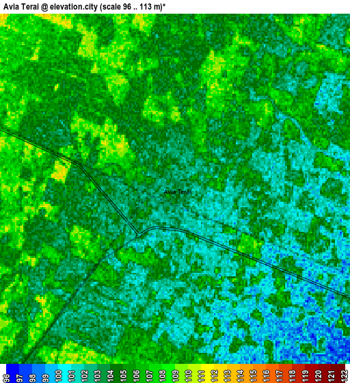 Zoom OUT 2x Aviá Terai, Argentina elevation map