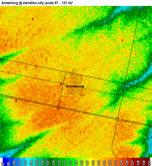 Zoom OUT 2x Armstrong, Argentina elevation map