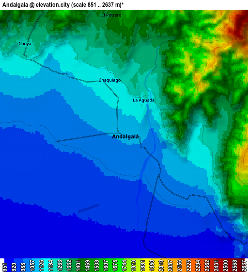 Zoom OUT 2x Andalgalá, Argentina elevation map