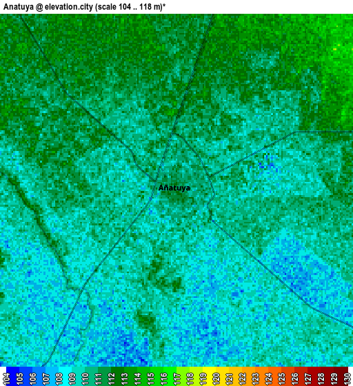 Zoom OUT 2x Añatuya, Argentina elevation map