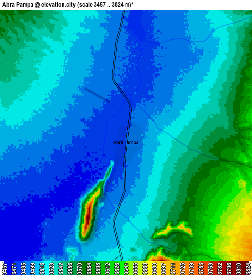 Zoom OUT 2x Abra Pampa, Argentina elevation map