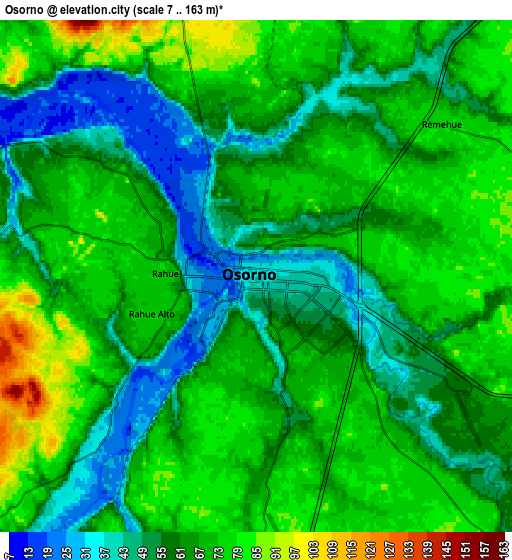 Zoom OUT 2x Osorno, Chile elevation map