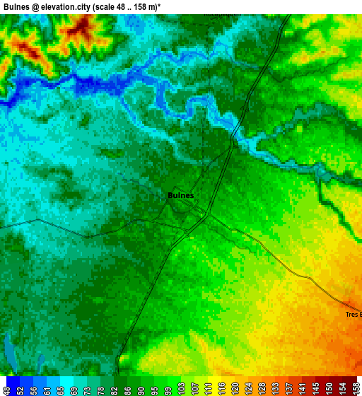 Zoom OUT 2x Bulnes, Chile elevation map