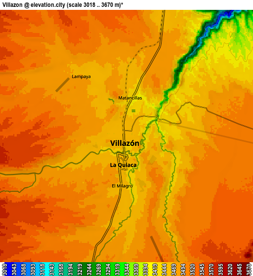 Zoom OUT 2x Villazón, Bolivia elevation map