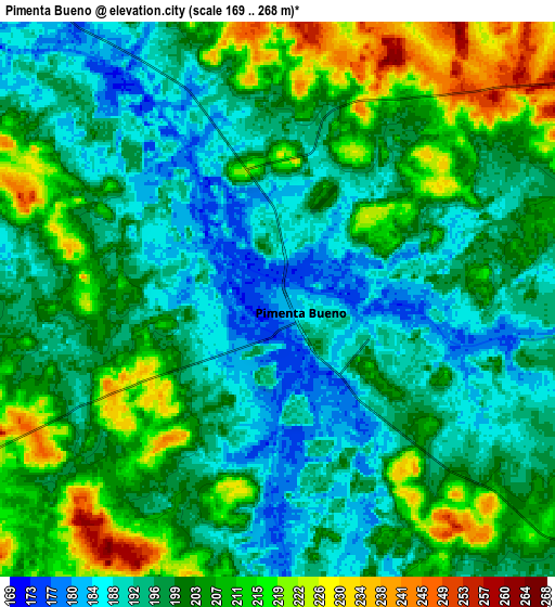 Zoom OUT 2x Pimenta Bueno, Brazil elevation map