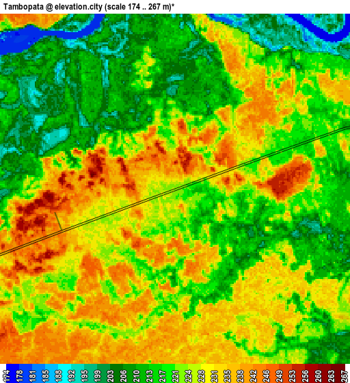 Zoom OUT 2x Tambopata, Peru elevation map