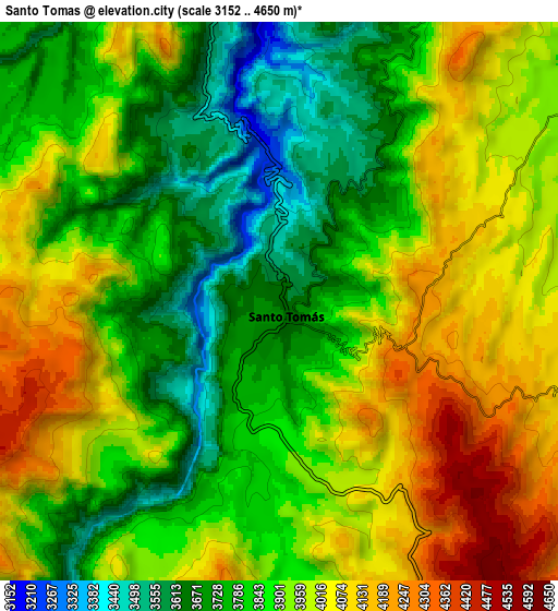 Zoom OUT 2x Santo Tomas, Peru elevation map