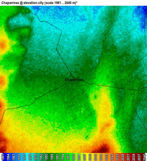 Zoom OUT 2x Chaparrosa, Mexico elevation map