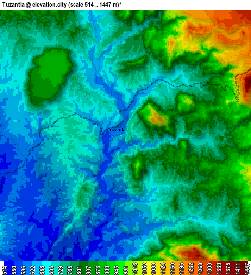 Zoom OUT 2x Tuzantla, Mexico elevation map