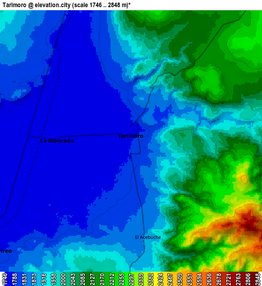 Zoom OUT 2x Tarimoro, Mexico elevation map