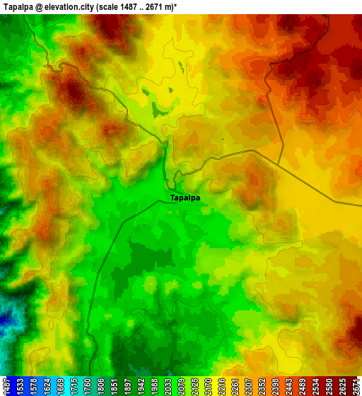 Zoom OUT 2x Tapalpa, Mexico elevation map