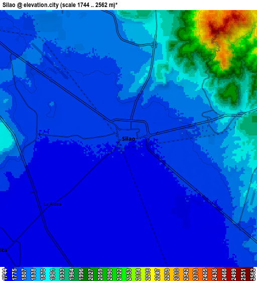 Zoom OUT 2x Silao, Mexico elevation map