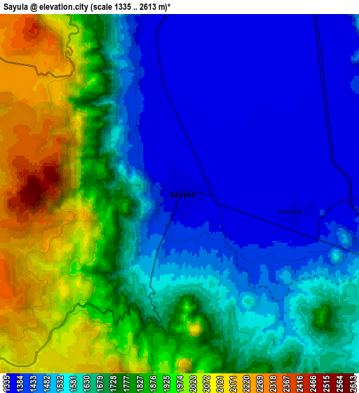 Zoom OUT 2x Sayula, Mexico elevation map