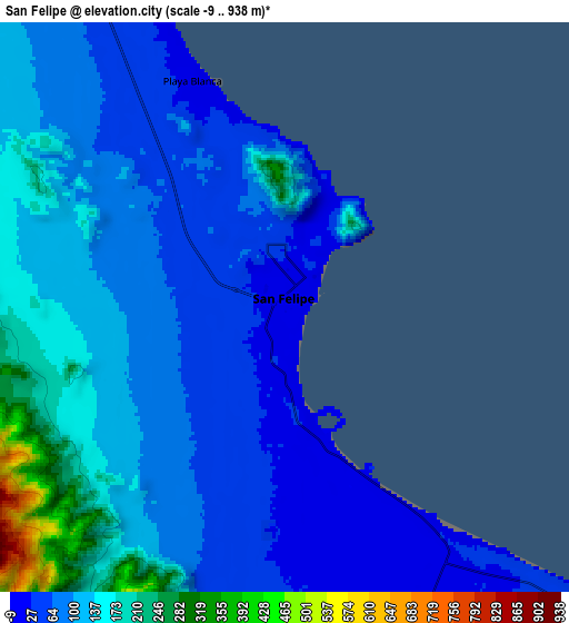 Zoom OUT 2x San Felipe, Mexico elevation map