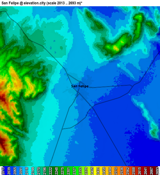 Zoom OUT 2x San Felipe, Mexico elevation map